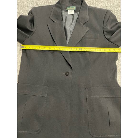 VTG Harve Benard By Benard Holtzman Blazer Womens Sz 10 Wool Single Button Black - Picture 4 of 8